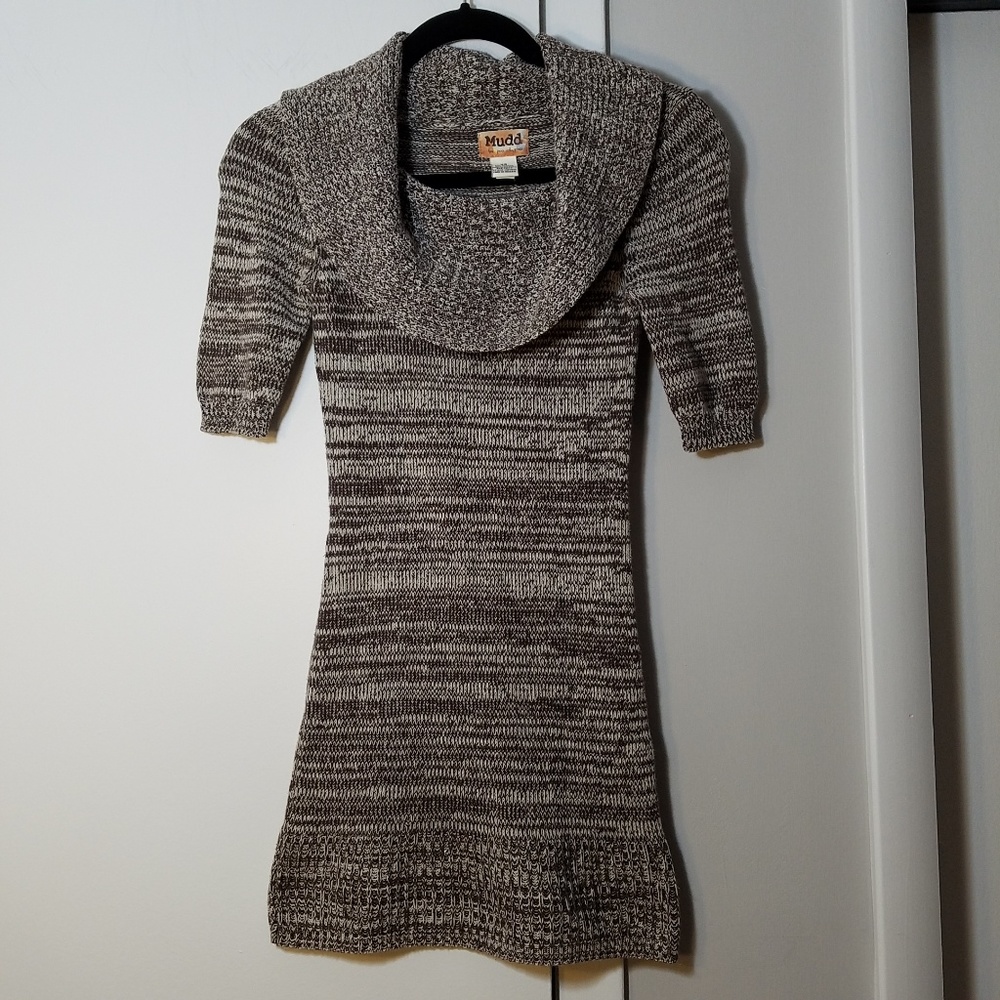 Mudd Cowl Necked Grey Sweater Dress
